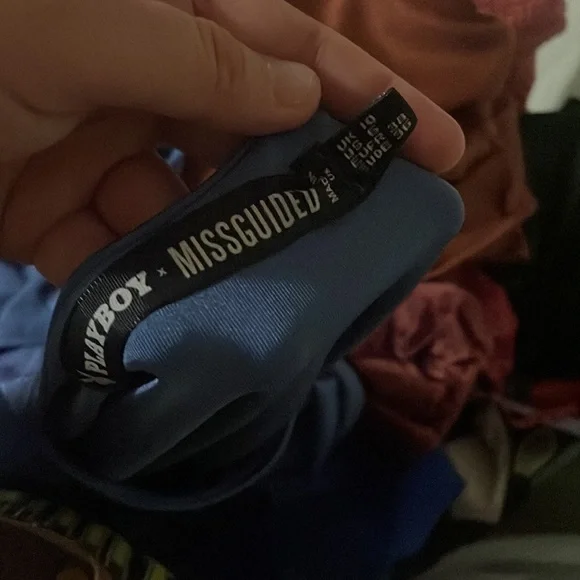 PlayBoy Dark Blue Crop Long Sleeve *Minor Flaws* - Picture 9 of 9